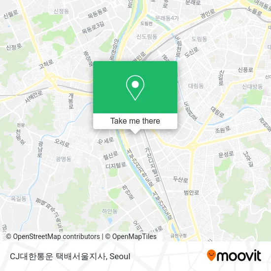 CJ대한통운 택배서울지사 map