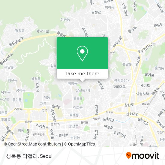 성북동 막걸리 map