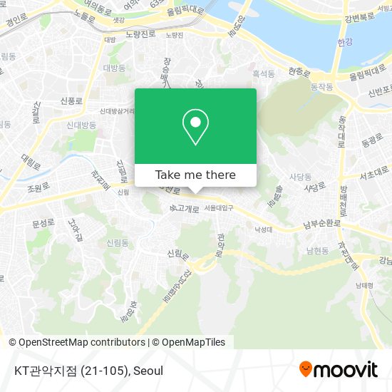 KT관악지점 (21-105) map