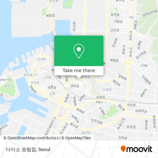 다이소 송림점 map