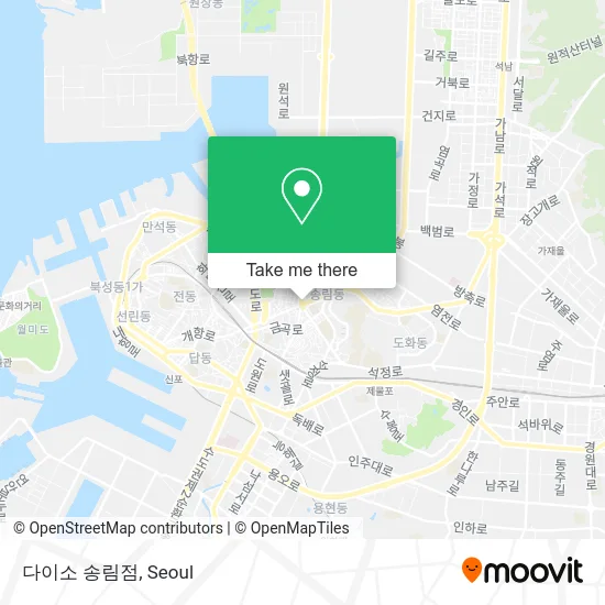 다이소 송림점 map