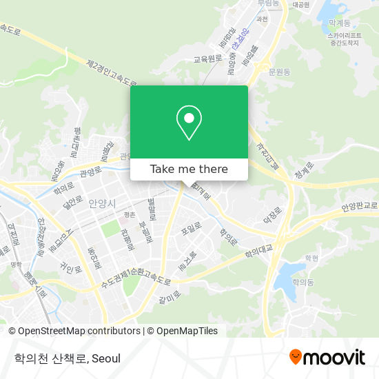 학의천 산책로 map