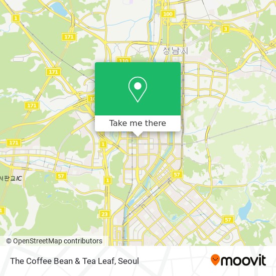 The Coffee Bean & Tea Leaf map