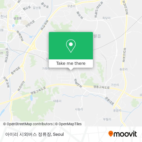 아미리 시외버스 정류장 map