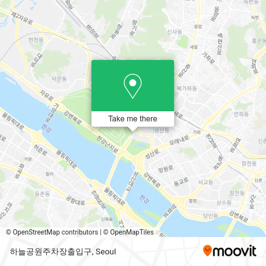 하늘공원주차장출입구 map