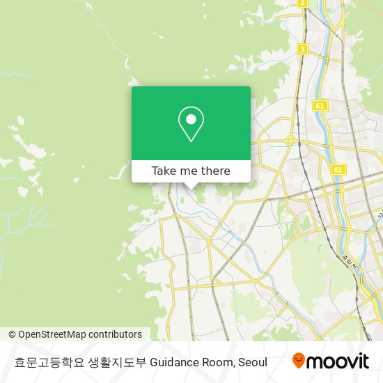 효문고등학요 생활지도부 Guidance Room map