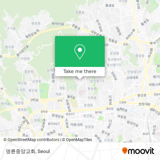 명륜중앙교회 map