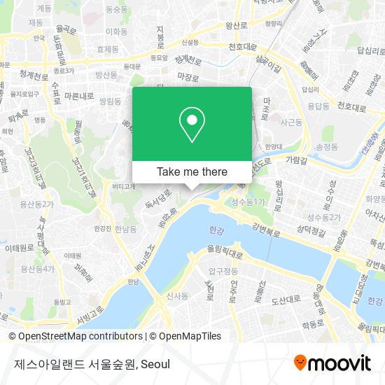 제스아일랜드 서울숲원 map