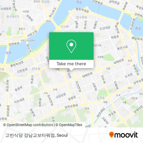 고반식당 강남교보타워점 map