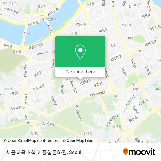 서울교육대학교 종합문화관 map