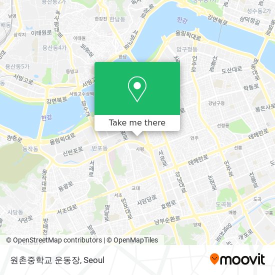 원촌중학교 운동장 map