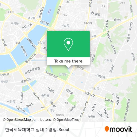 한국체육대학교 실내수영장 map