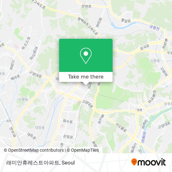 래미안휴레스트아파트 map
