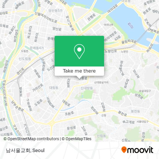남서울교회 map