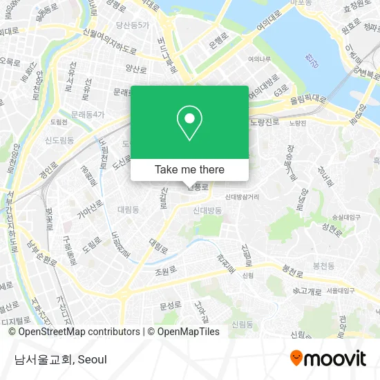 남서울교회 map