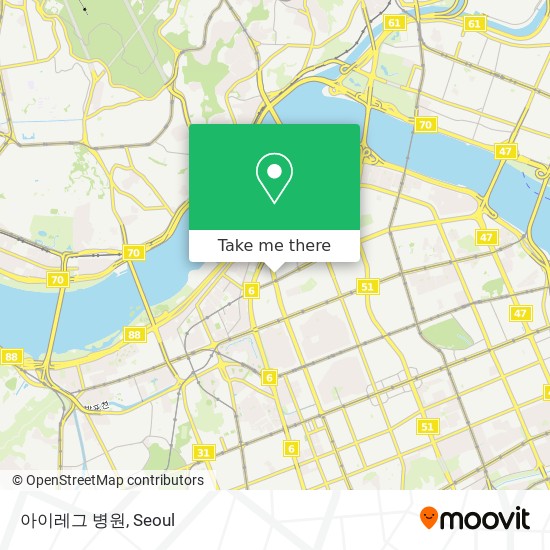 아이레그 병원 map