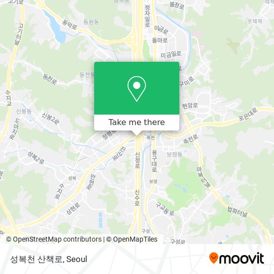 성복천 산책로 map