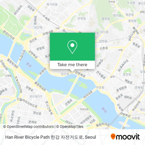 Han River Bicycle Path 한강 자전거도로 map