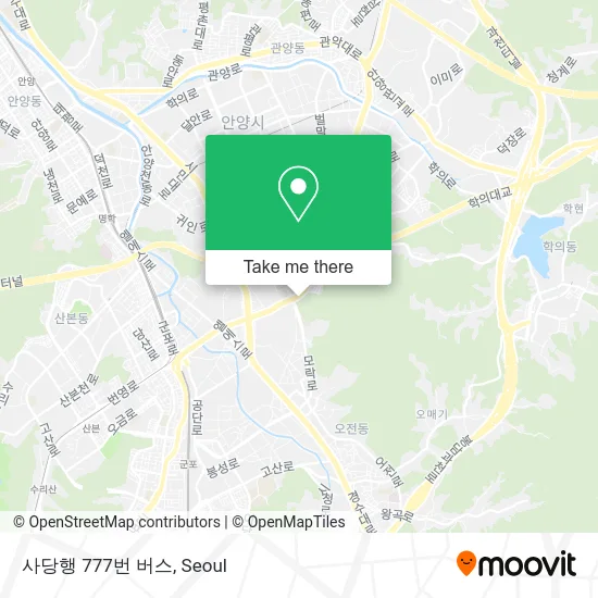 사당행 777번 버스 map