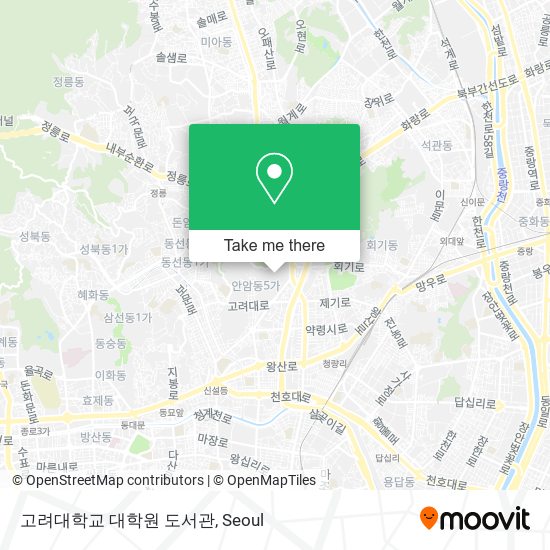 고려대학교 대학원 도서관 map