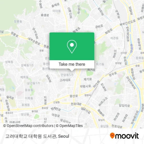 고려대학교 대학원 도서관 map