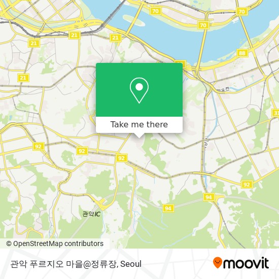 관악 푸르지오 마을@정류장 map