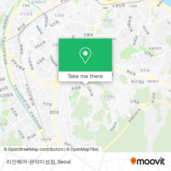 리안헤어-관악미성점 map