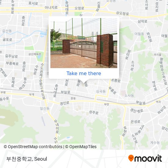 부천중학교 map