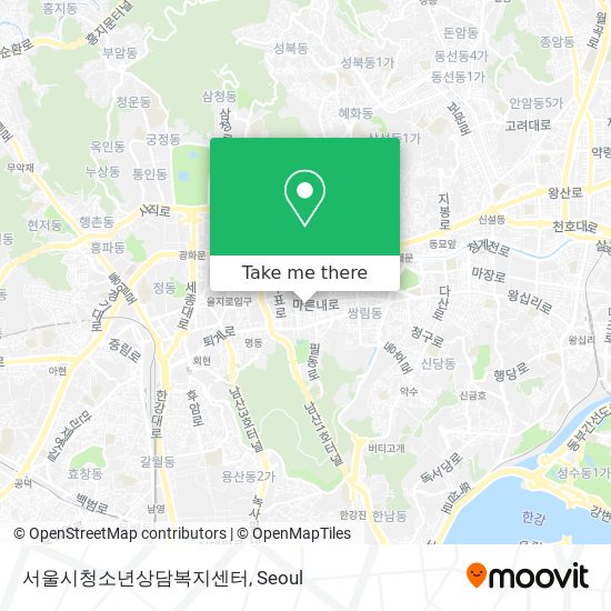 서울시청소년상담복지센터 map