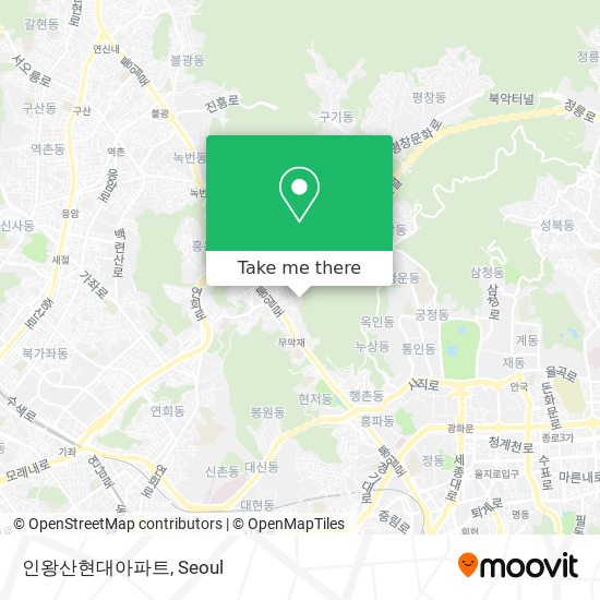 인왕산현대아파트 map