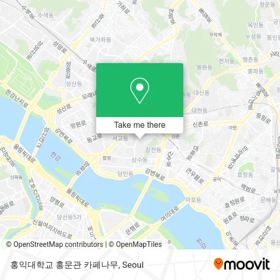 홍익대학교 홍문관 카페나무 map