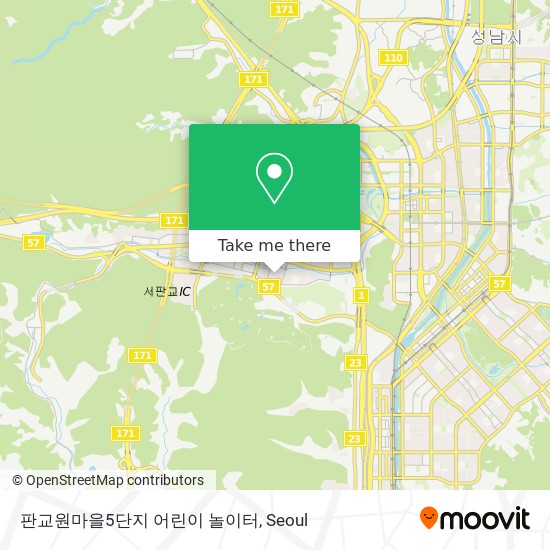 판교원마을5단지 어린이 놀이터 map