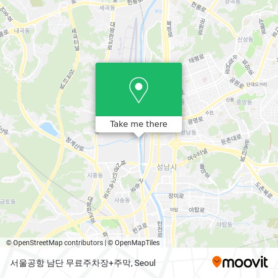 서울공항 남단 무료주차장+주막 map