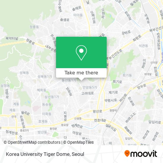 Korea University Tiger Dome map
