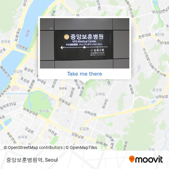 중앙보훈병원역 map
