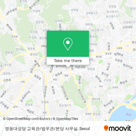 명동대성당 교육관/범우관/본당 사무실 map