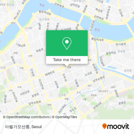 아펠가모선릉 map