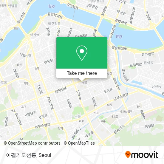 아펠가모선릉 map
