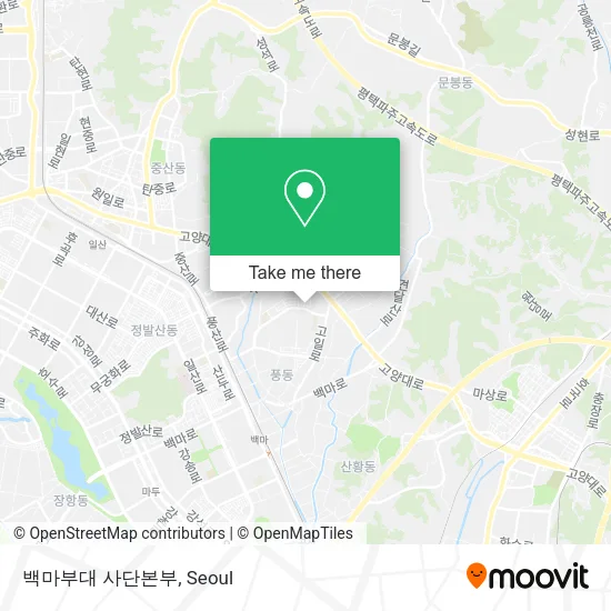 백마부대 사단본부 map