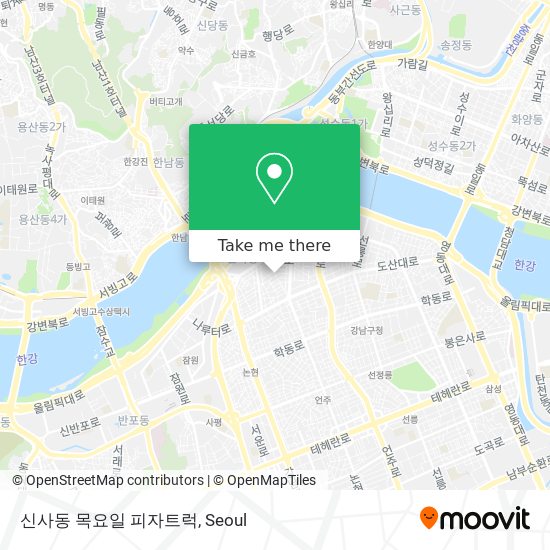 신사동 목요일 피자트럭 map