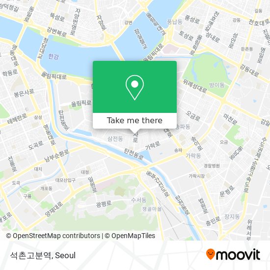 석촌고분역 map