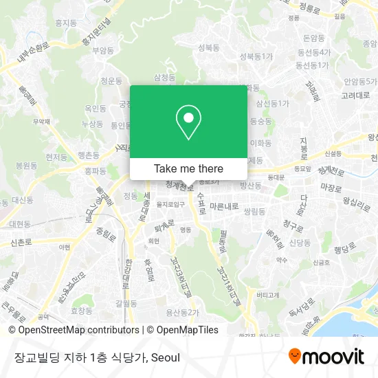 장교빌딩 지하 1층 식당가 map