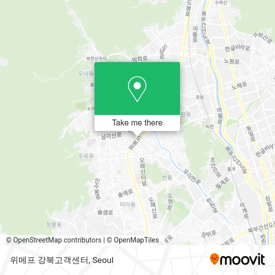 위메프 강북고객센터 map
