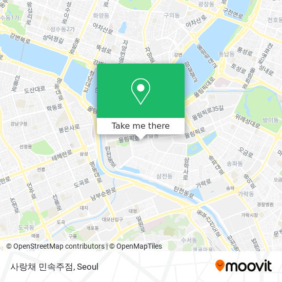How to get to 사랑채 민속주점 in 송파구, 서울시 by Subway or Bus | Moovit