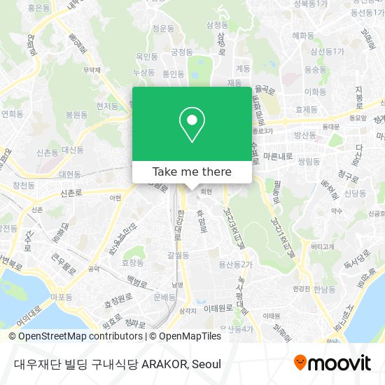 대우재단 빌딩 구내식당 ARAKOR map