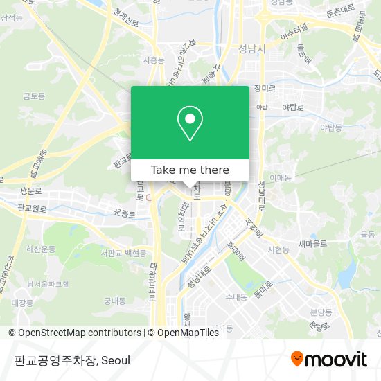판교공영주차장 map