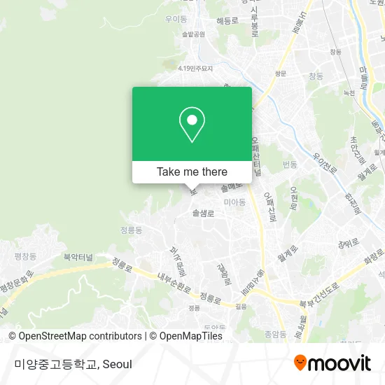 미양중고등학교 map