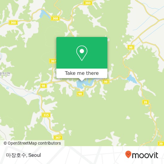 마장호수 map