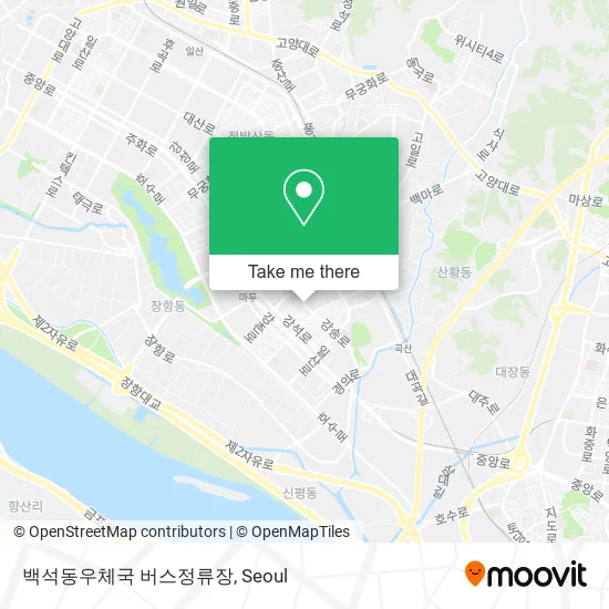 백석동우체국 버스정류장 map