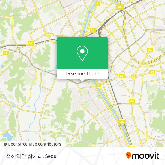 철산역앞 삼거리 map